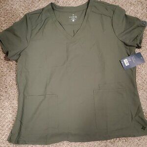 Med Couture Olive Scrub Top XL